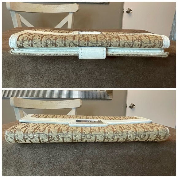 Dior Trotter Style Canvas And Cream Leather Wallet - Picture 4 of 13